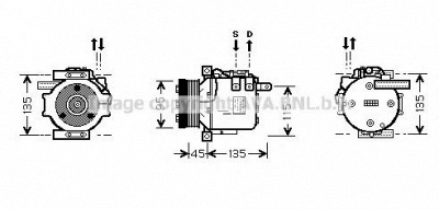 AVA QUALITY COOLING msk456 -  Компрессор, кондиционер